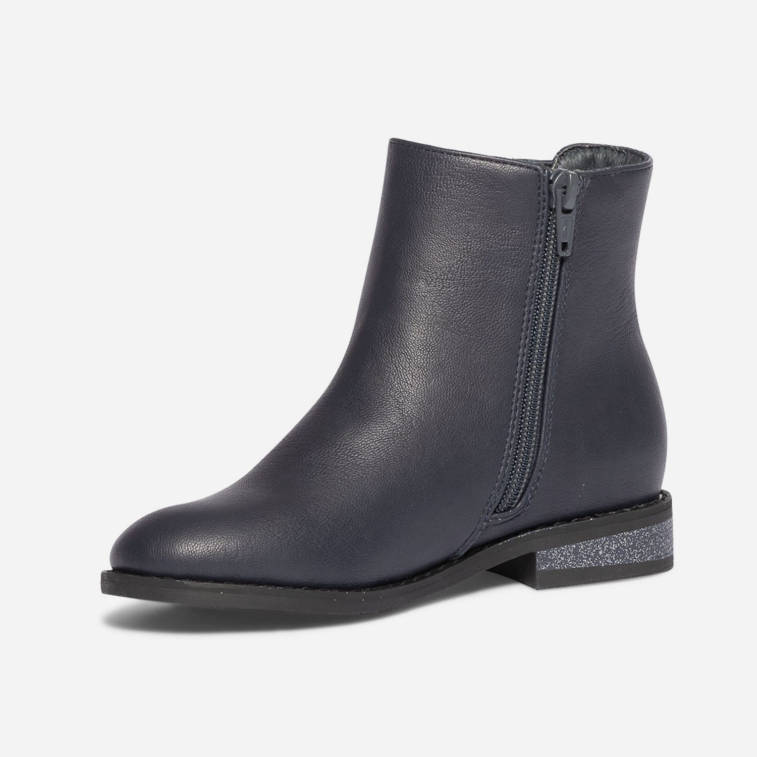 Chelsea boots marine à talon pailleté