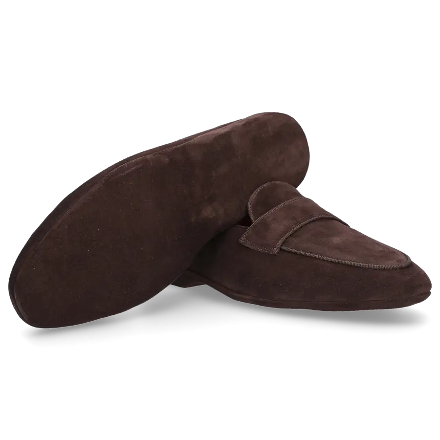 Santoni - Hausschuhe A1905 Veloursleder - braun