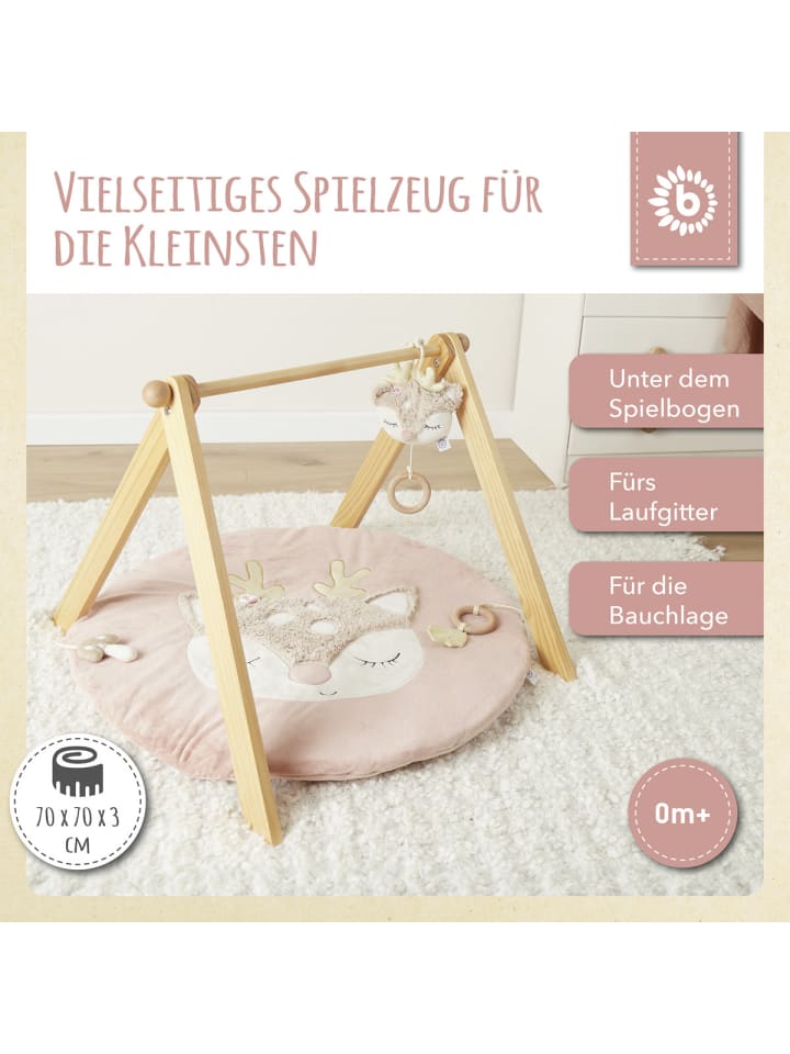 Bieco Spielwaren Krabbeldecke mit Aktivität Reh - ab Geburt in Rosa günstig kaufen onesize