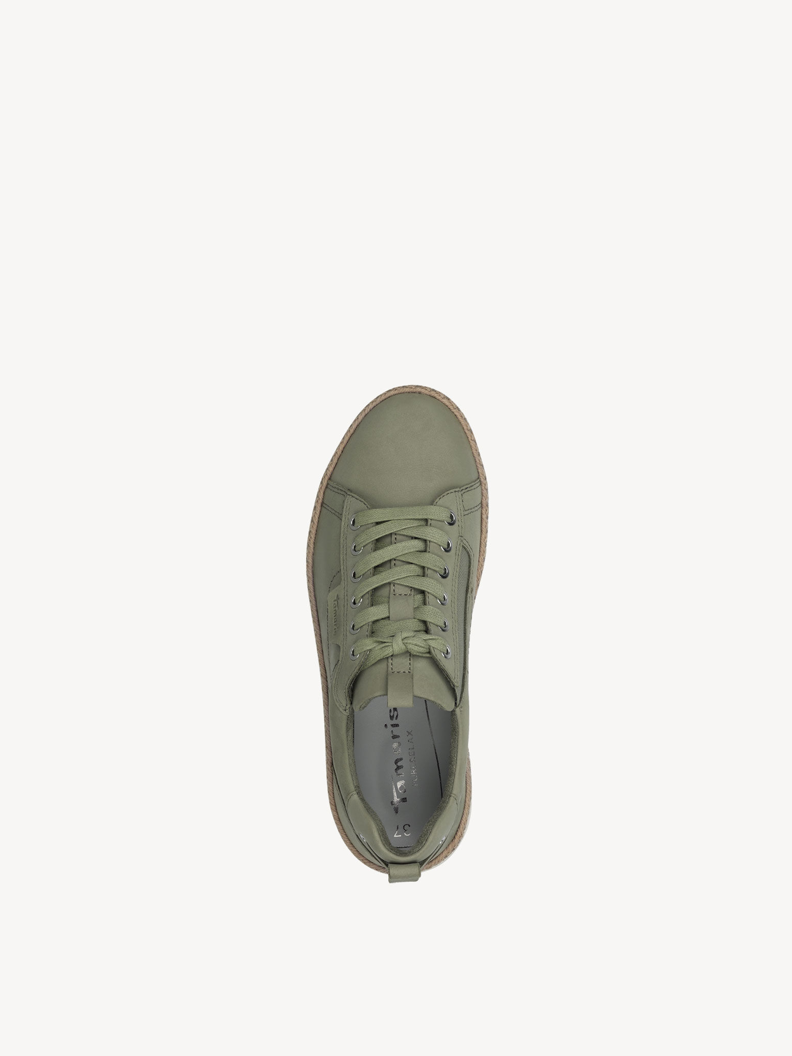 Basket en cuir - vert