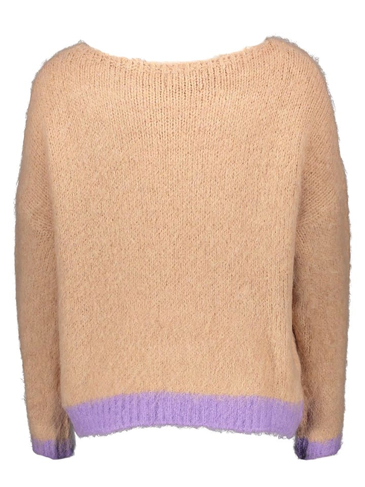 miss goodlife Pullover in Beige/ Lila günstig kaufen