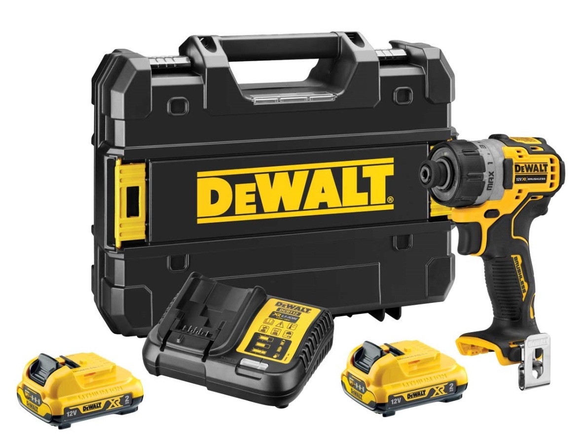 DeWalt DCF601D2-QW 12 voltų 2,0 Ah ličio jonų kompaktiškas belaidis smūginis suktuvas