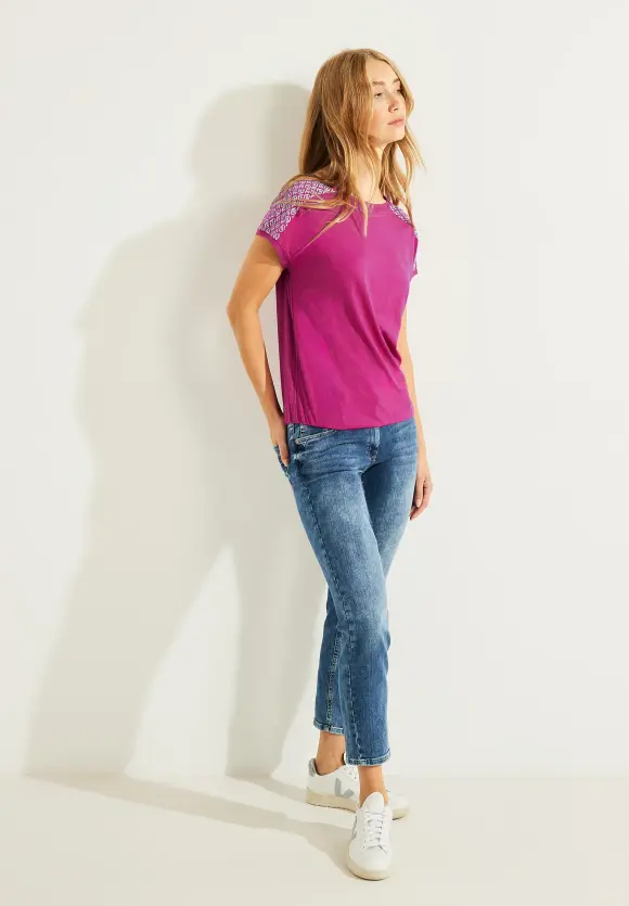 CECIL Shirt mit Schulterprint
