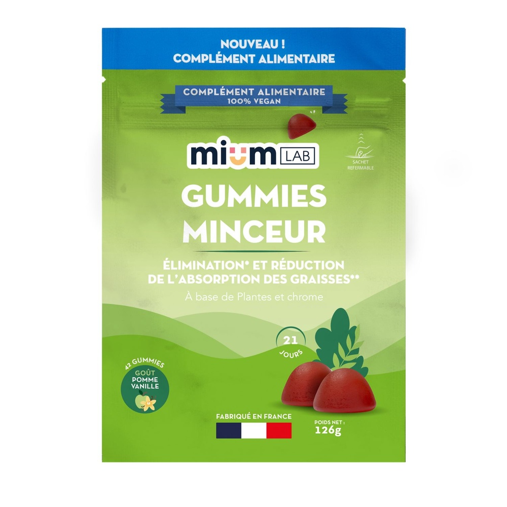 Mium Lab - Ex Les Miraculeux Doypack gummies Minceur sans sucres Compléments alimentaires