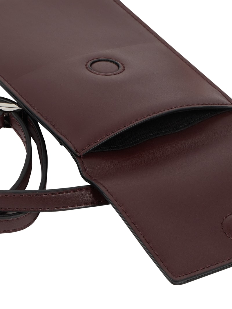 Handytasche in Leder-Optik in bordeaux rot