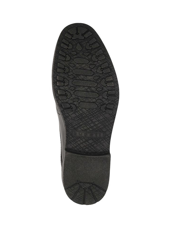 Bugatti Leder-Schnürschuhe in Schwarz günstig kaufen