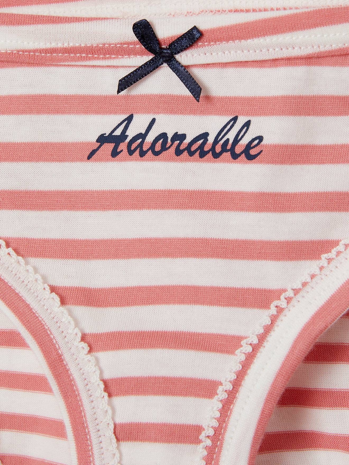 Lot de 7 culottes fille lot ivoire rayé