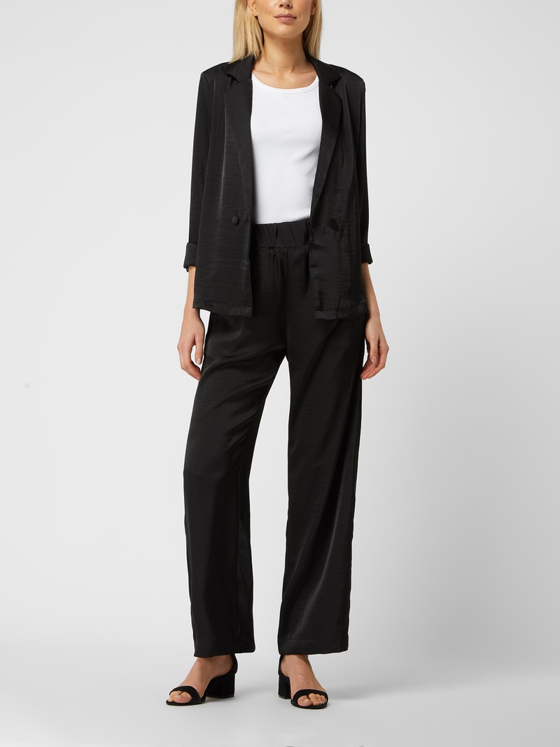 Blazer aus Satin Modell 'Leelou' in schwarz