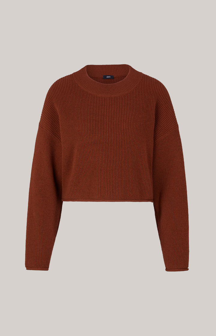 Strickpullover in Kupferbraun
