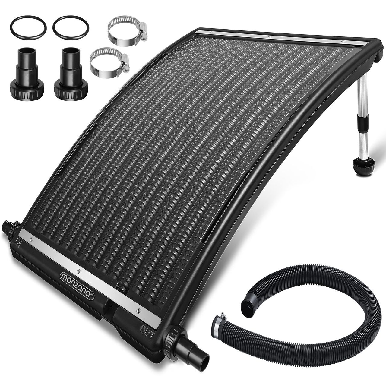 Casaria monzana® Poolheizung Solar Anthrazit 110x69x14cm Sonnenkollektor Solarheizung
