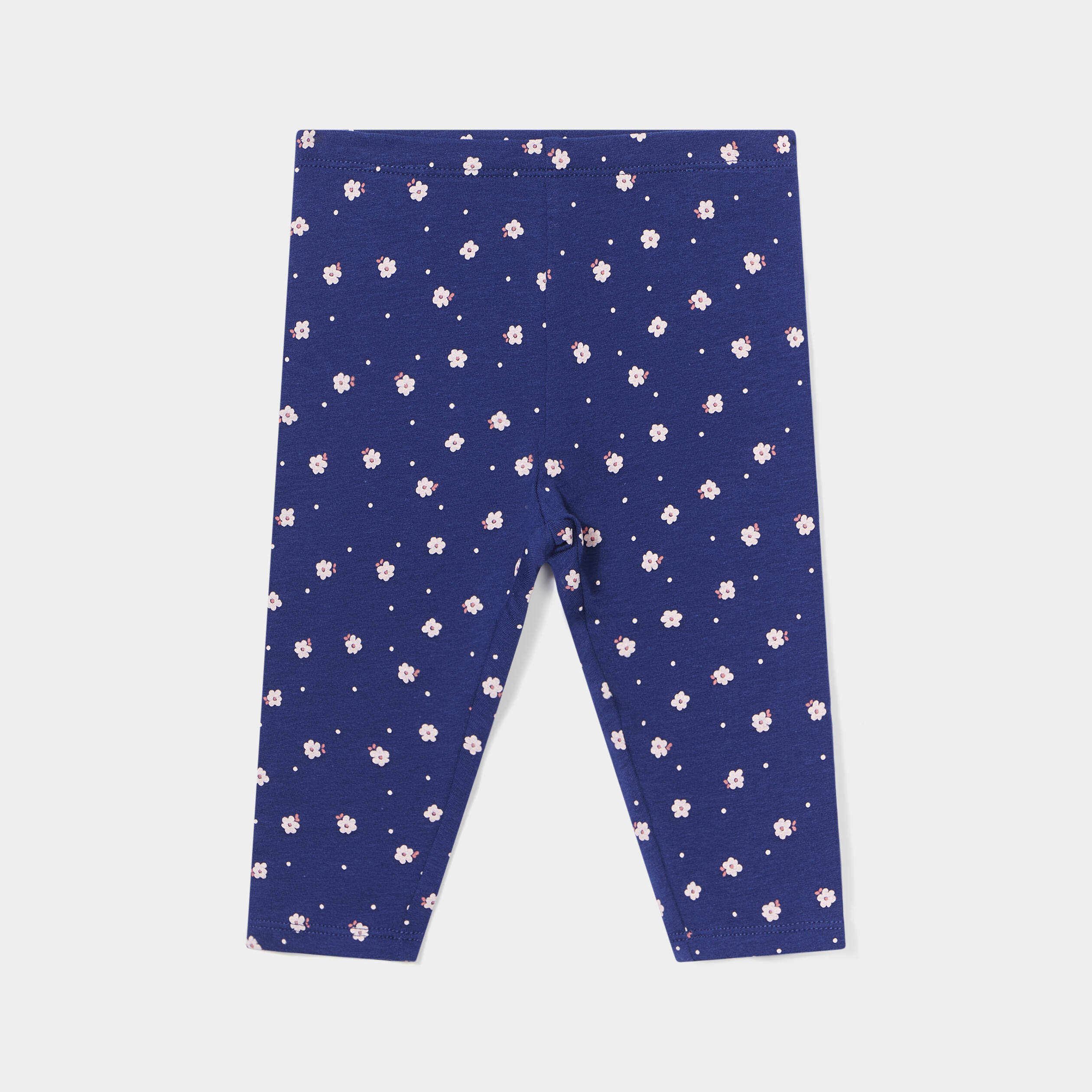 Legging molletonné bleu marine bébé fille | La Halle