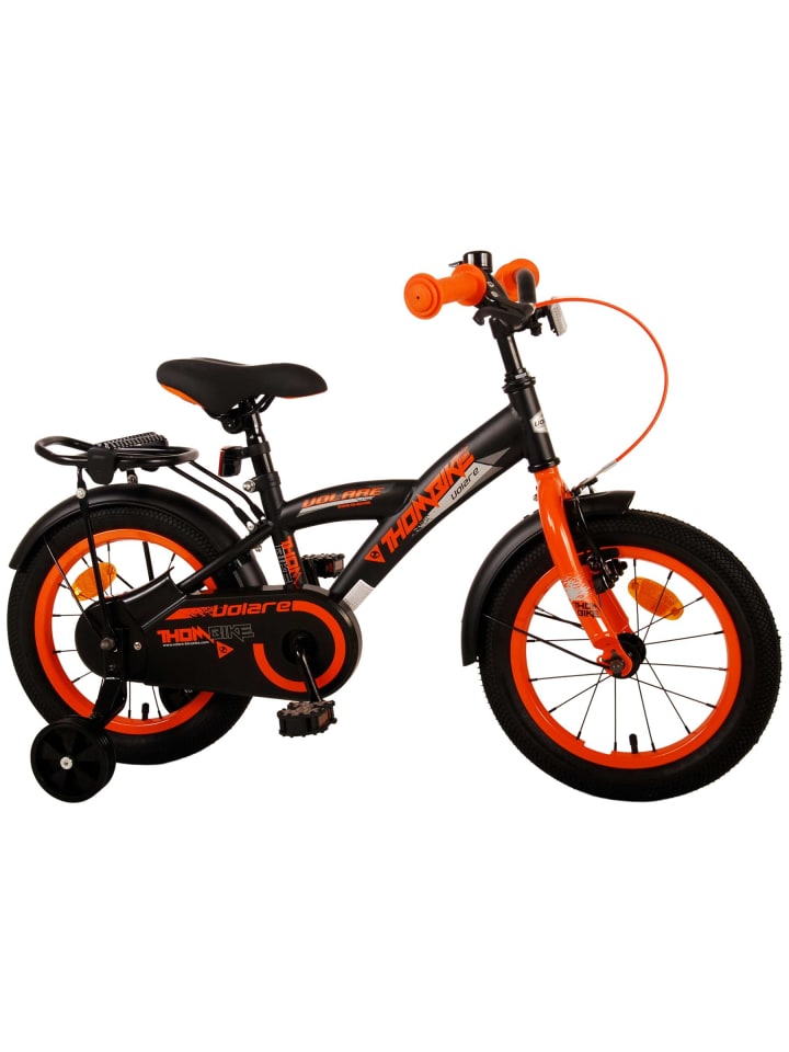 Volare Kinderfahrrad Thombike für Jungen 14 Zoll Kinderrad in Schwarz Orange 4 Jahre günstig kaufen onesize