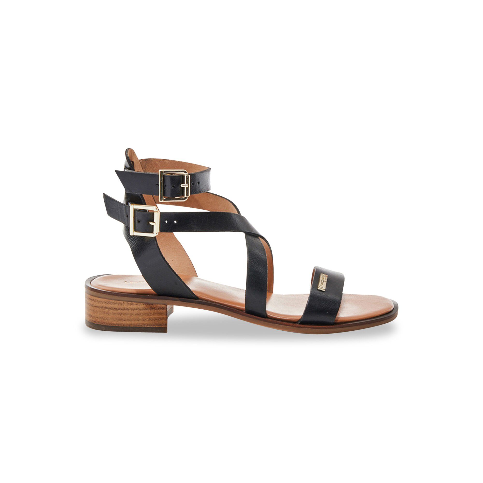 Sandales double bride cheville en cuir Hocean
