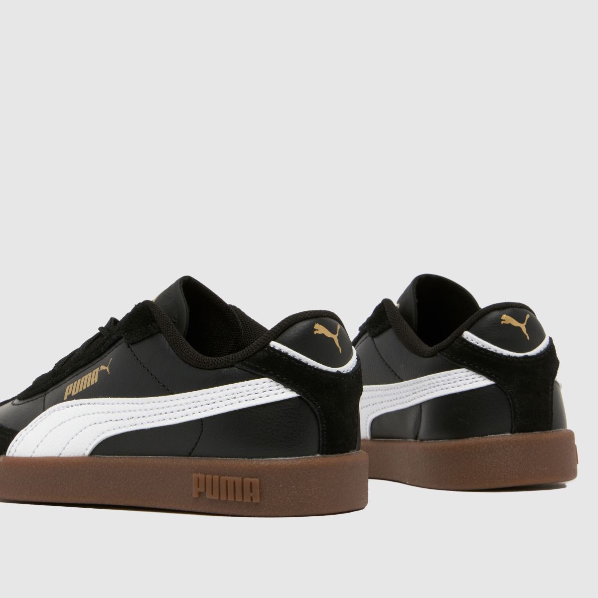 PUMA svarta och vita Club II Era Junior-sneakers