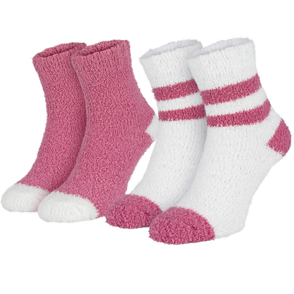 Black Snake Rosa/Weiß 2-Pack Damen Kuschelsocken