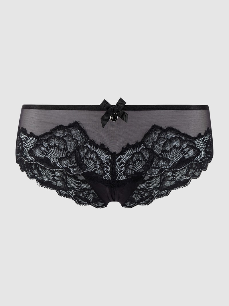 Panty aus Mesh Modell 'Orangerie' in schwarz
