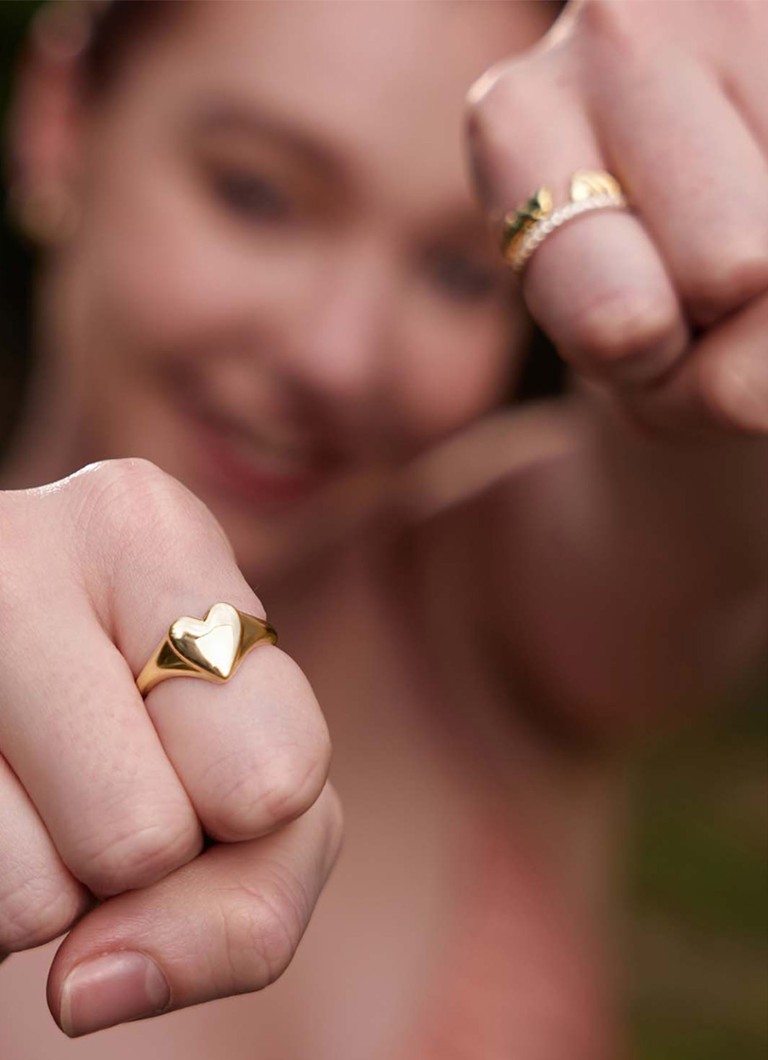 Ania Haie Heart Hunter Love ring gold plated