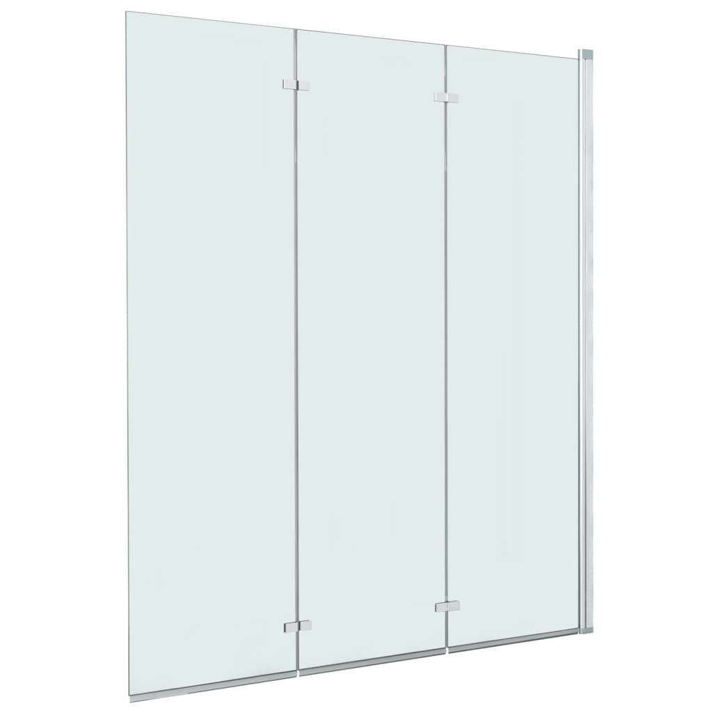 DOTMALL Badewannenfaltwand Einscheibensicherheitsglas, (3 tlg), Spritzschutzwand für Badewanne