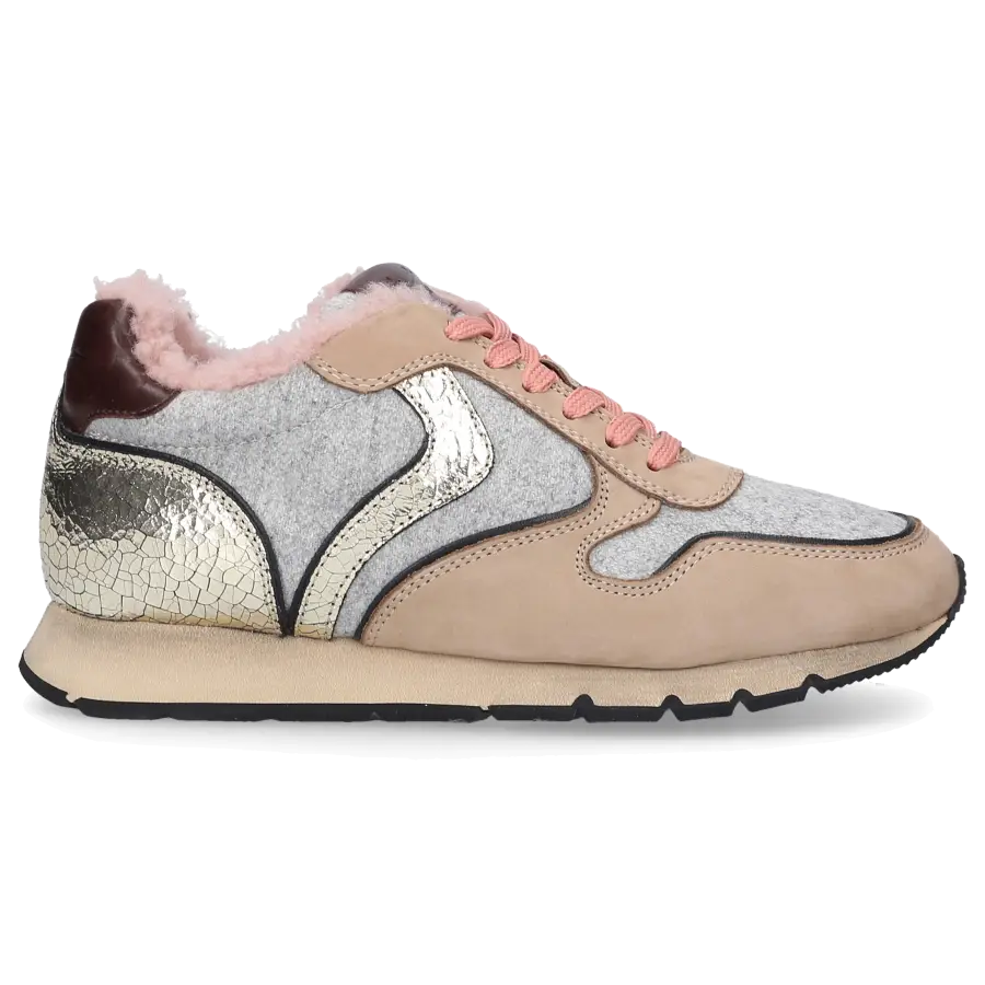 VOILE BLANCHE - Sneaker low JULIA Veloursleder - beige
