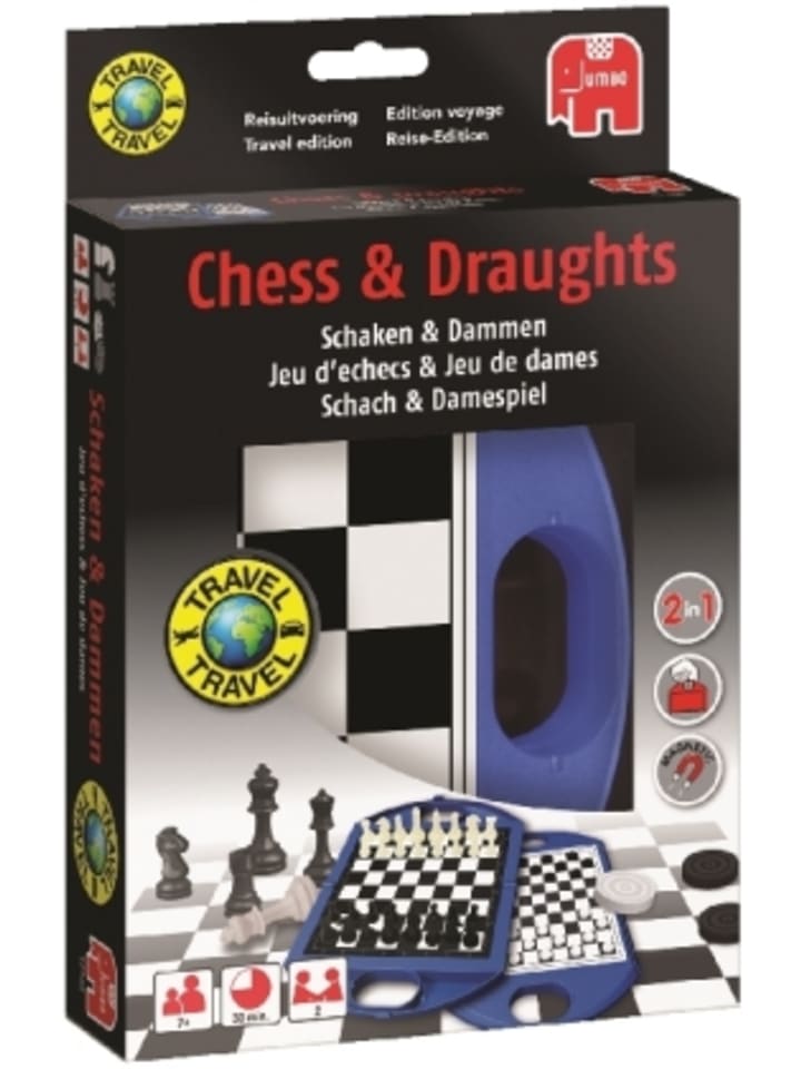 Jumbo Spiel - Schach/Dame, Travel (Spiel) günstig kaufen onesize