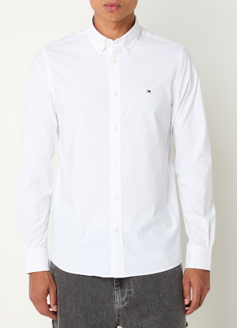 Tommy Hilfiger slim fit majica z vezenim logotipom