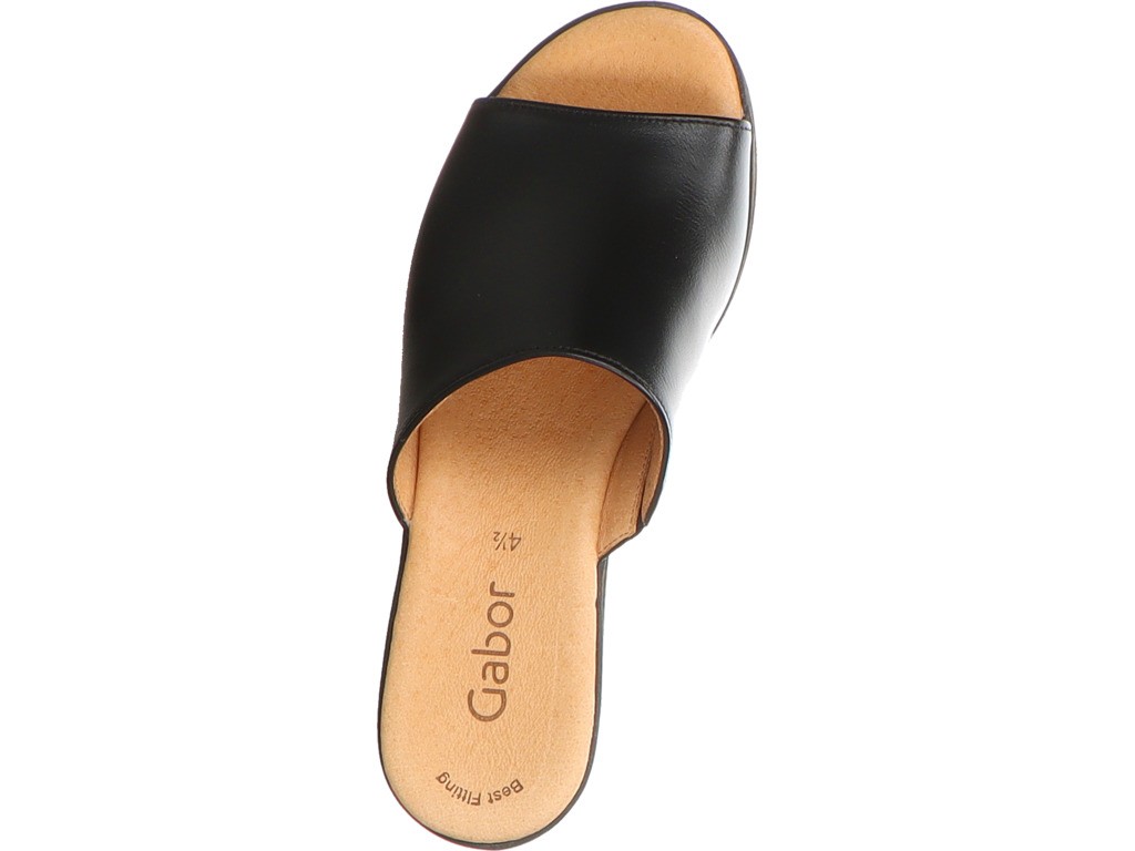 GABOR Pantoletten schwarz Gabor Fashion Pantolette 24.650.27 Schwa