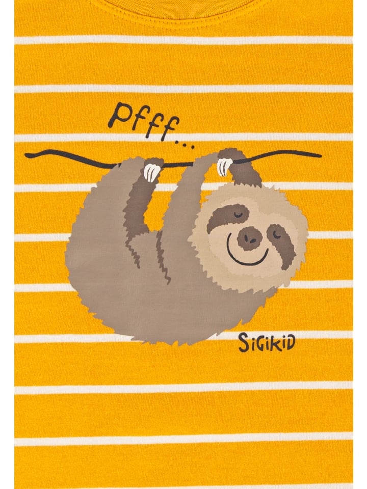 Sigikid Shorty Pyjama Kinder Schlafanzug in gelb/grau günstig kaufen
