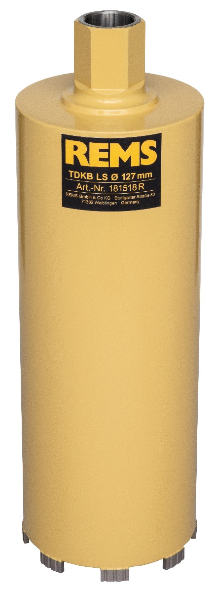 Rems 181518 R TDKB LS 127 × 320 × UNC 1¼ Mașină de găurit cu carotă diamantată Sudată cu laser Uscată pentru tehnica micro-impulsurilor
