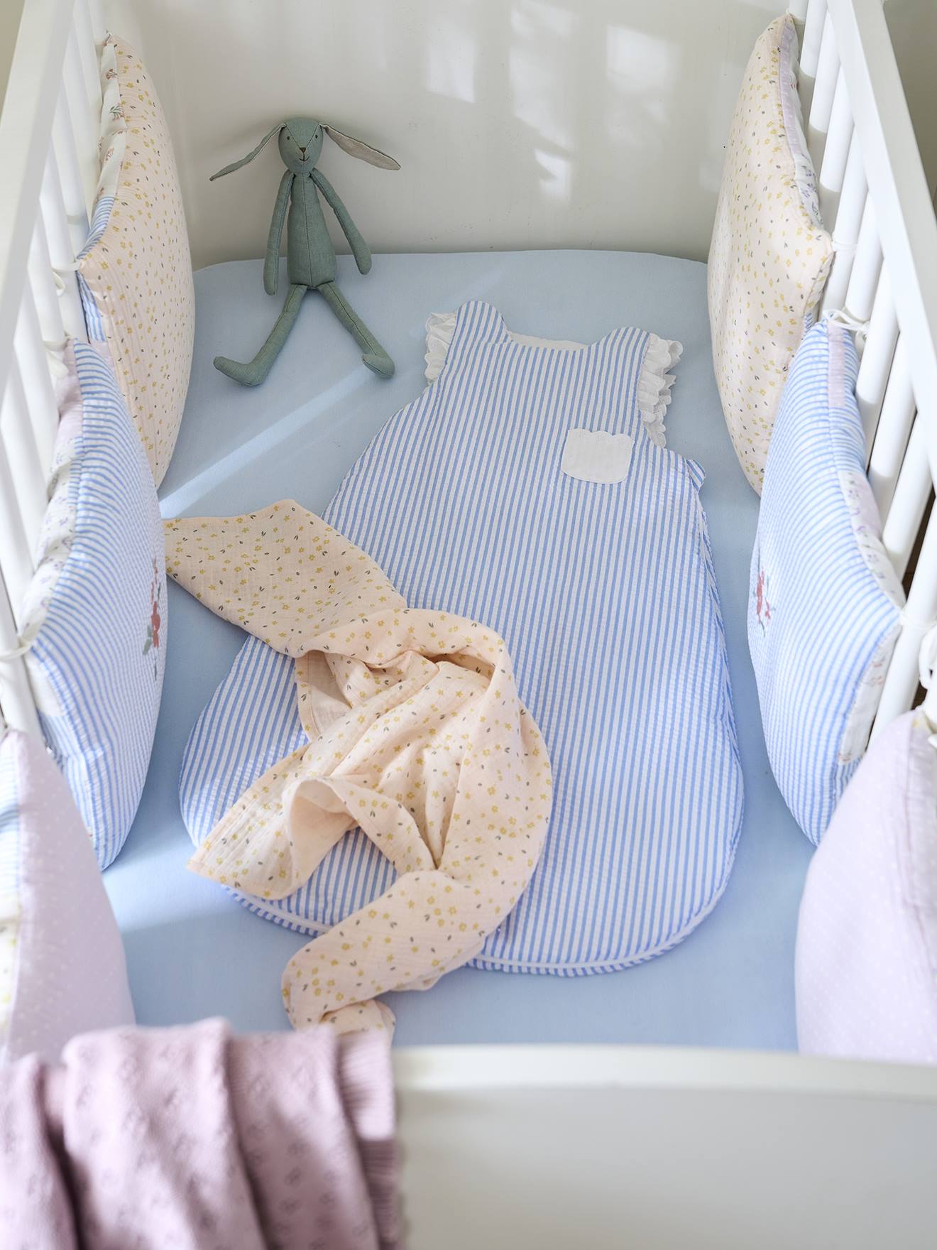 Vertbaudet Baby Bettumrandung/Laufgitter-Polster SOMMERHAUS Oeko-Tex - mehrfarbig