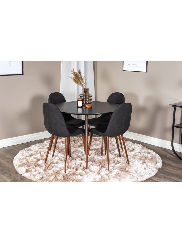 ebuy24 Essgruppe Plaza 15 (5-teilig) Schwarz 100 x 100 cm günstig kaufen onesize