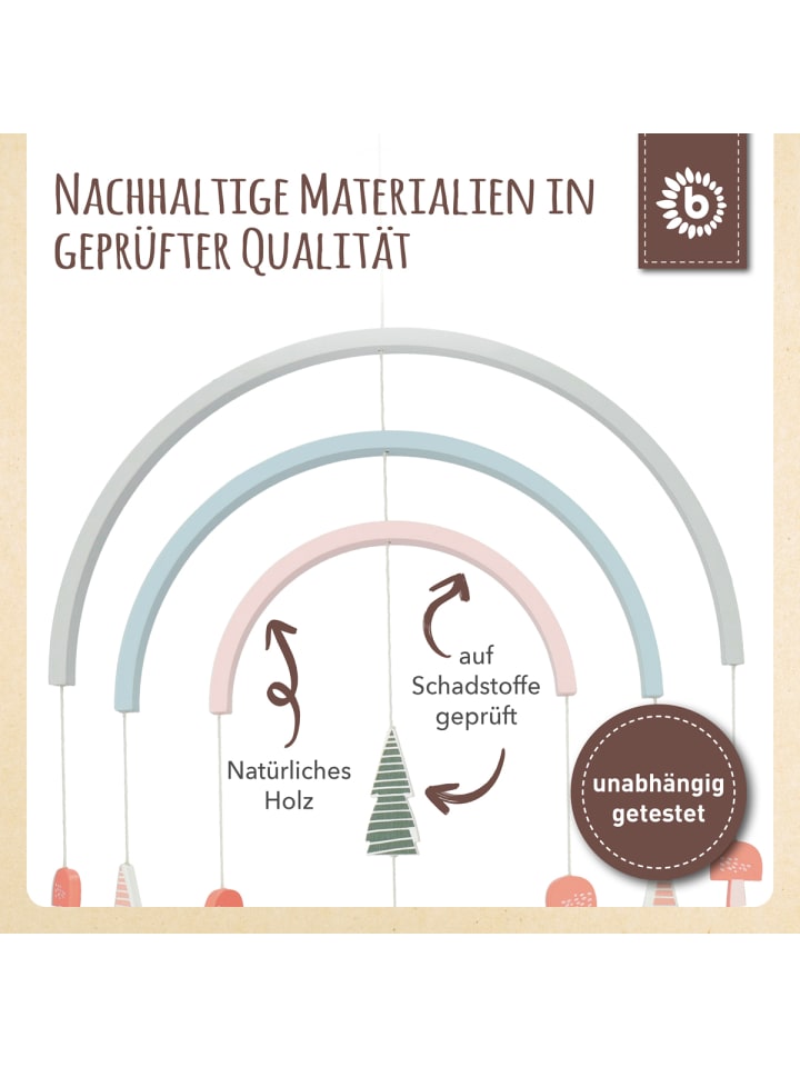 Bieco Spielwaren Mobile Holz Igel - ab Geburt in Mehrfarbig günstig kaufen onesize