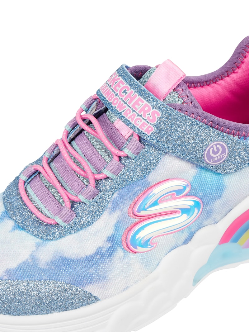 Sneaker mit LEDs Modell 'Rainbow Racer' in hellblau