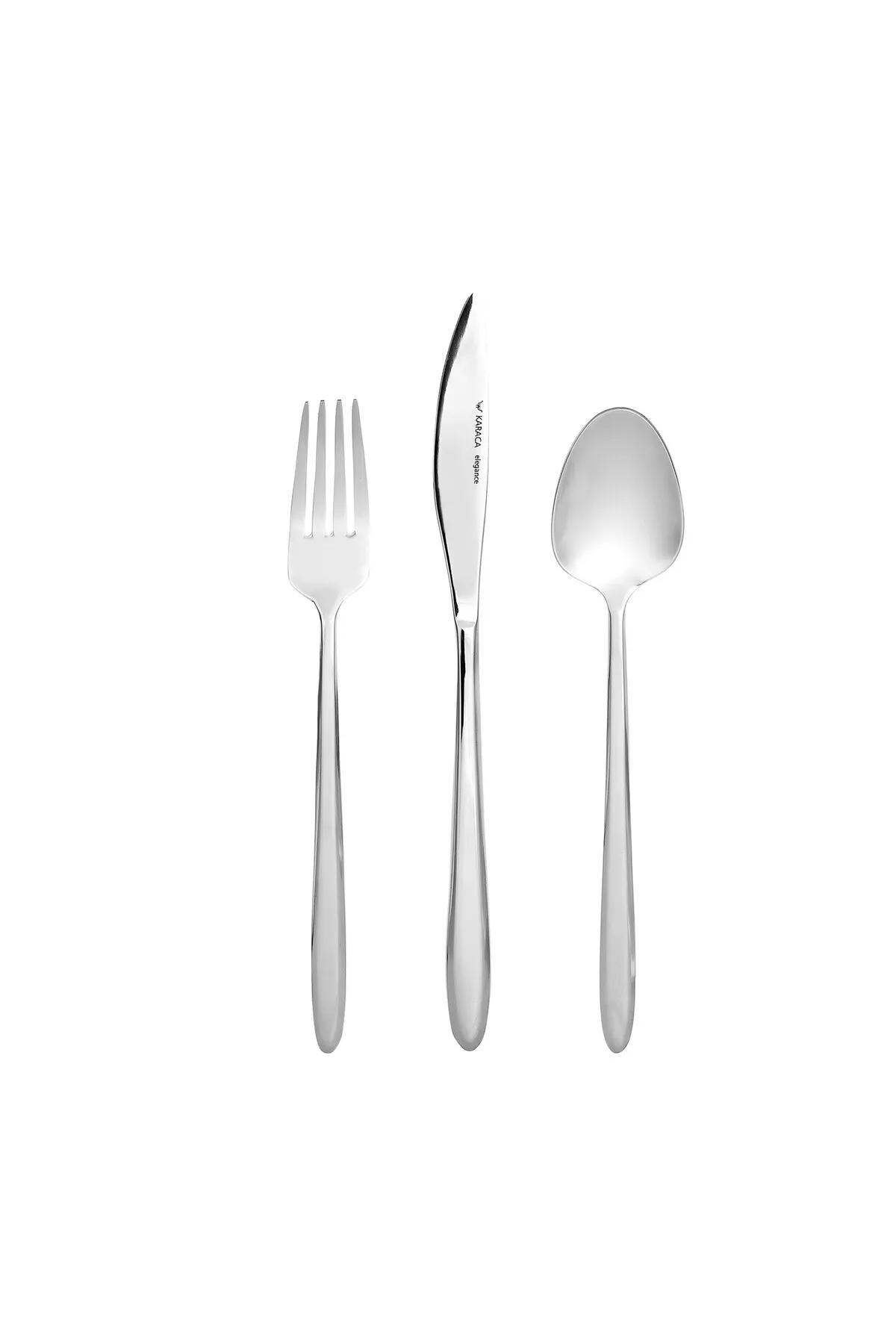 Karaca  Flow Elegance 84-teiliges Besteckset für 12 Personen mit Box, Essensgabeln, Esslöffeln