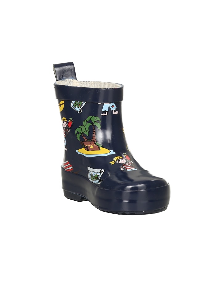 Playshoes Gummistiefel Halbschaft Pirateninsel in Marine günstig kaufen