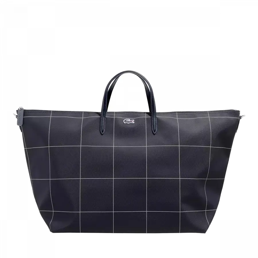 Lacoste - Lacoste Shoulder Bags Leder Dark Blue - blau