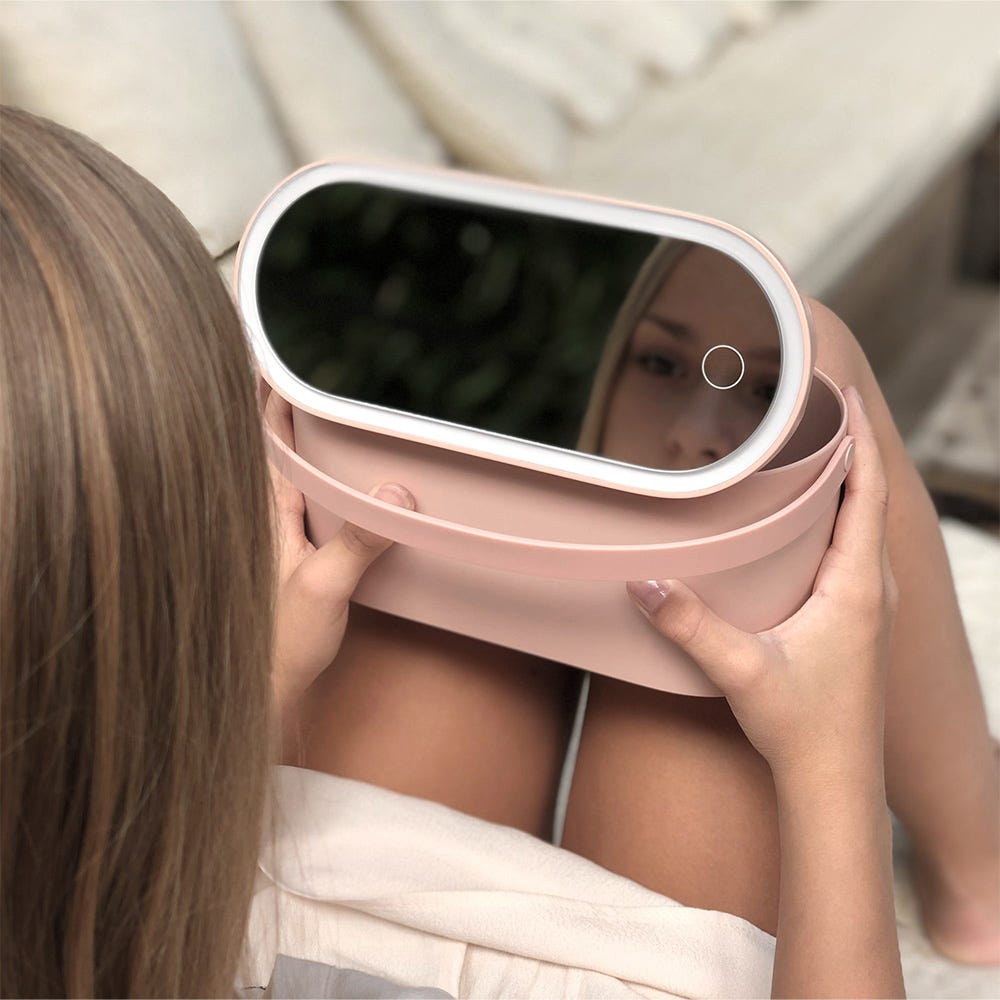 Ailoria Beautycase mit dimmbarem LED Spiegel Rose