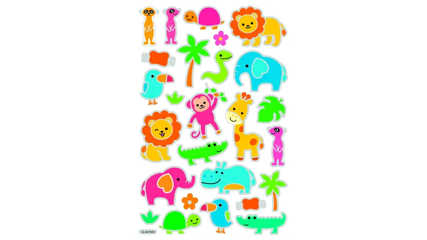 folia Bubble-Sticker SAFARI 14x21cm