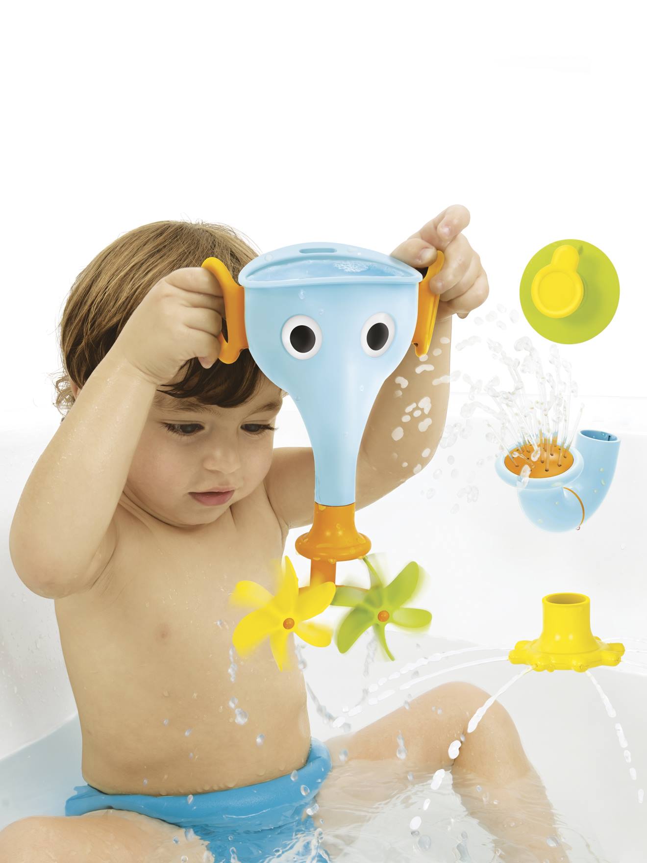 Eléphant de bain YOOKIDOO bleu