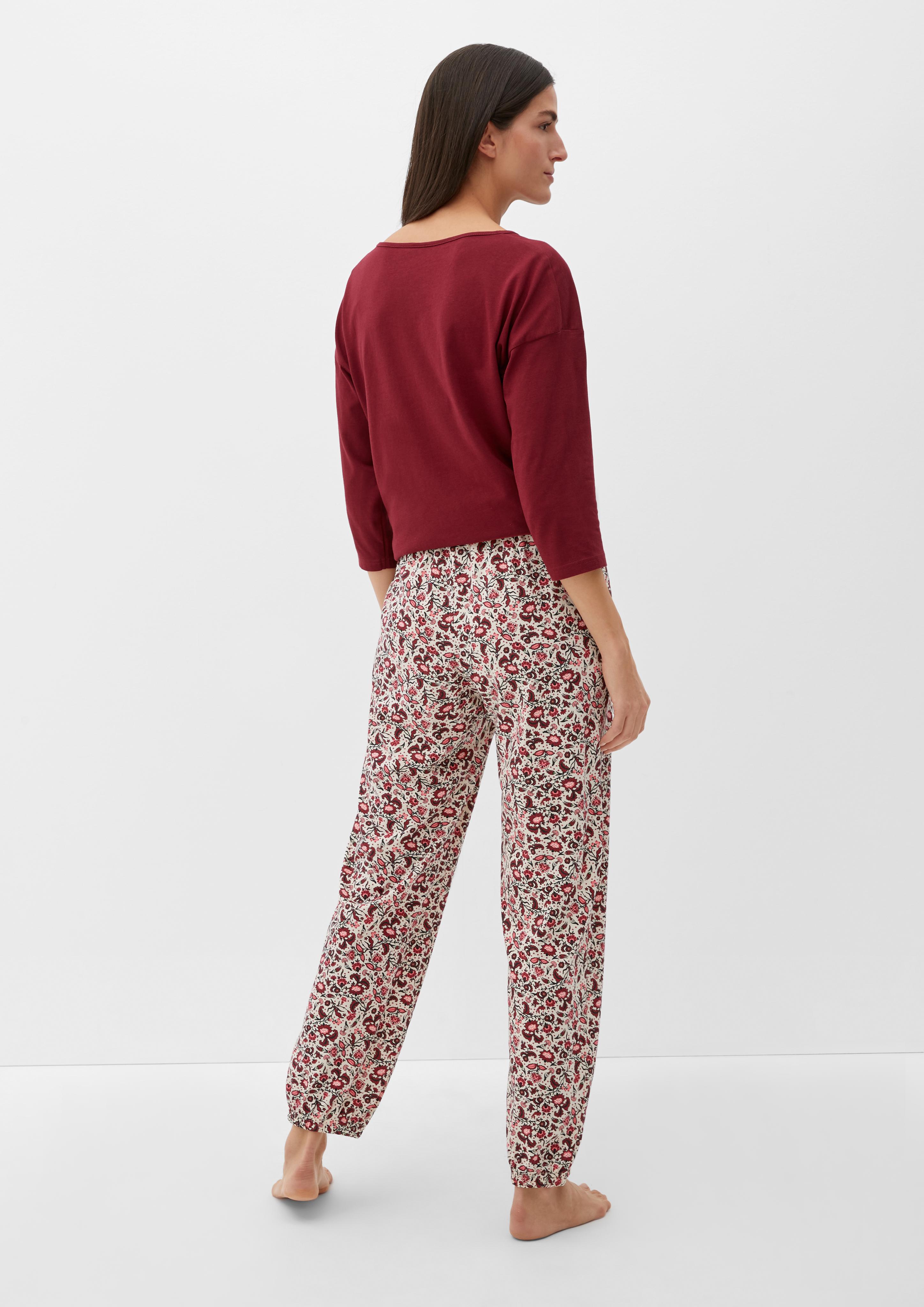 Pyjamahose mit Alloverprint  6008002-02A3