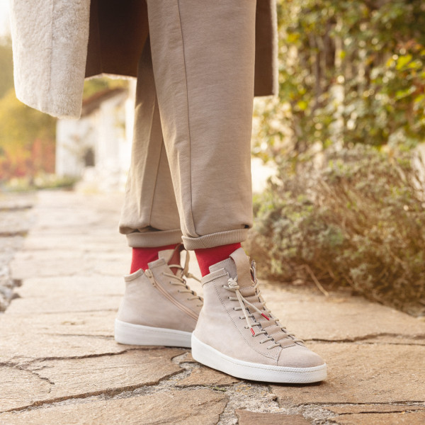 KUMI Sneaker high - Linen/Kombi