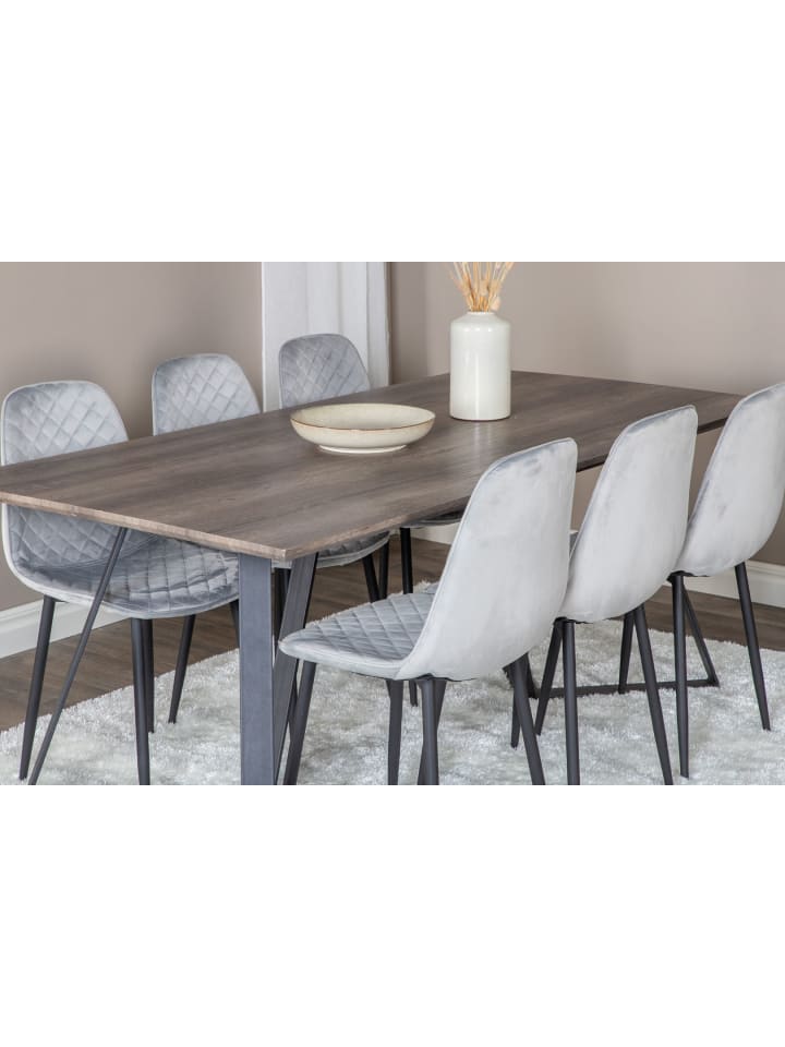 ebuy24 Essgruppe Marina 10 (7-teilig) Grau 90 x 180 cm günstig kaufen onesize