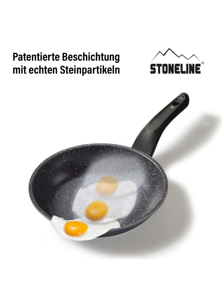 Stoneline Pfannen-Set 6-teilig mit Magnet Griff | ohne Deckel in Anthrazit günstig kaufen onesize