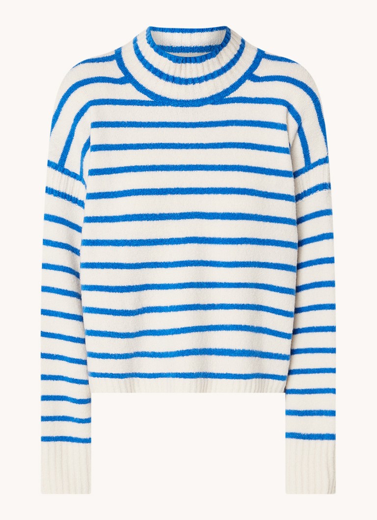 Pulover cu dungi Whistles, confecționat dintr-un tricot fin din amestec de lână.