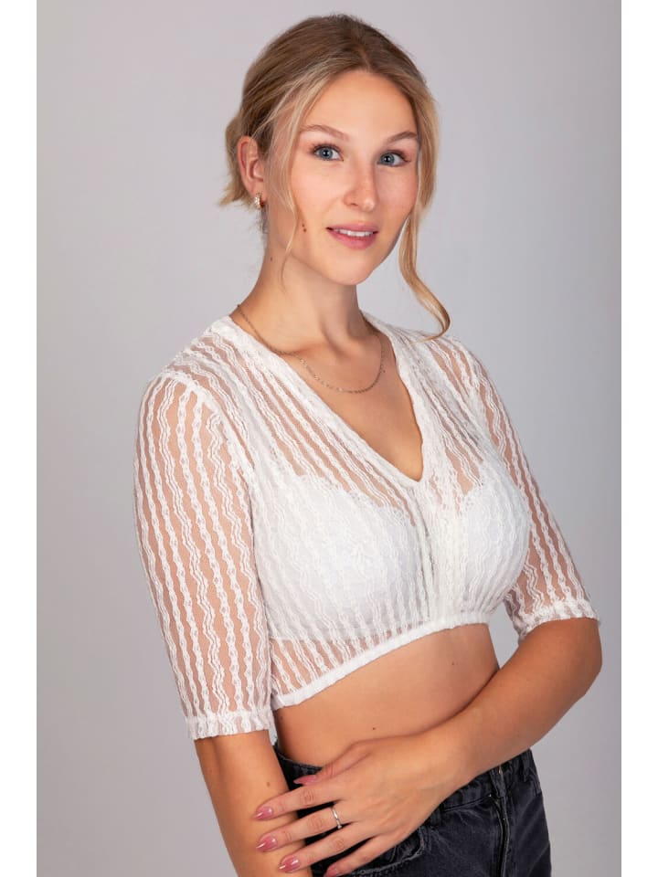 Edelnice Dirndlbluse Anna Creme in weiß günstig kaufen