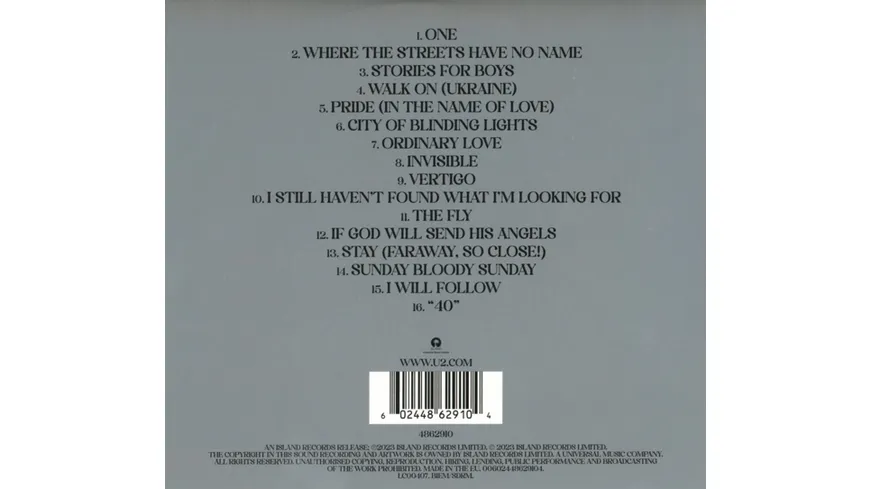 Songs Of Surrender (Standard CD)