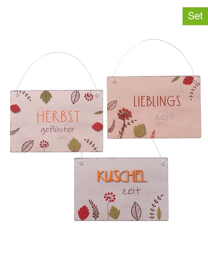 Boltze 3er-Set: Dekoschilder ''Levana'' in Bunt - (L)14 x (B)21 cm günstig kaufen onesize