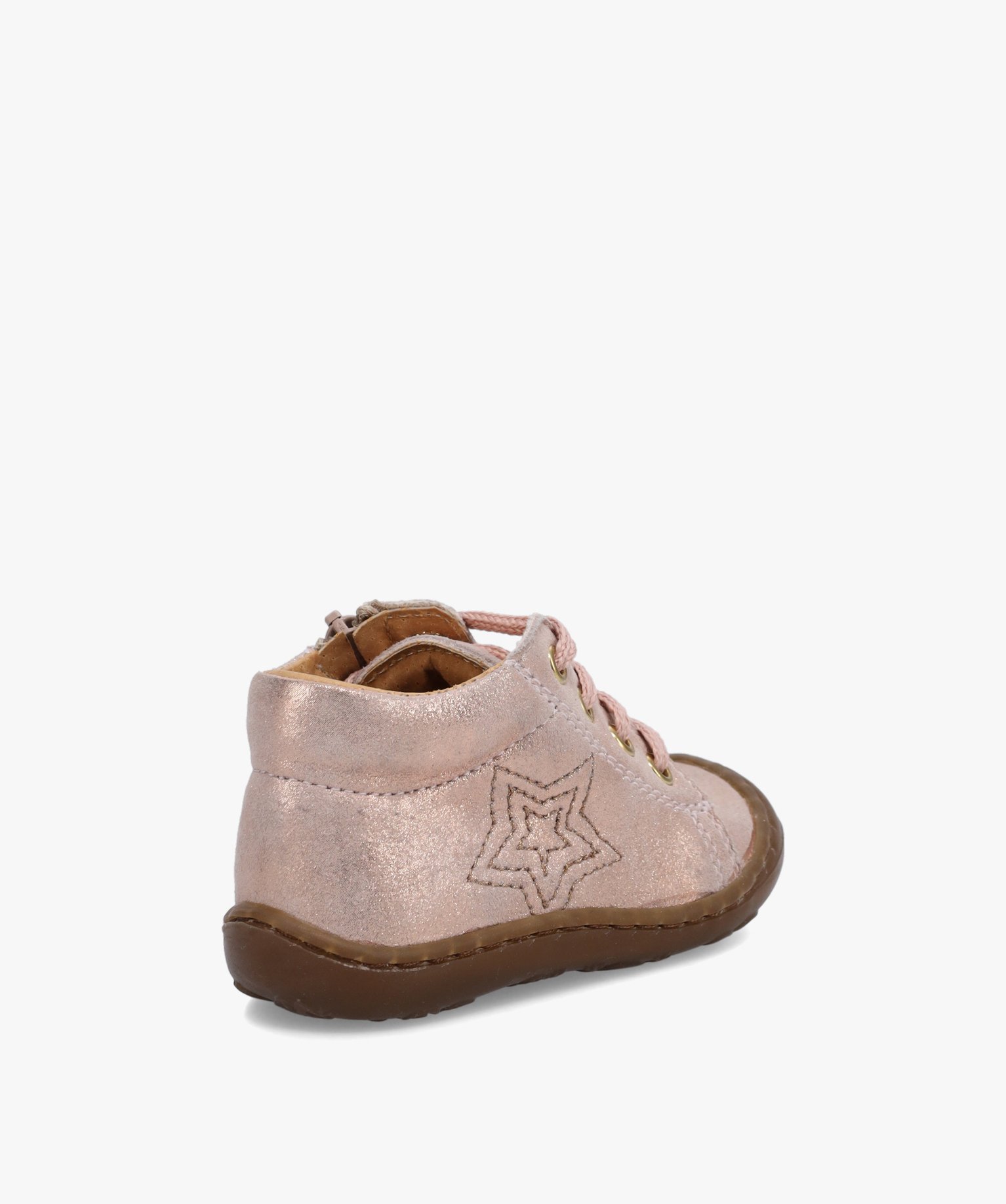 Chaussures premiers pas bébé fille en cuir métallisé –... rose | GEMO