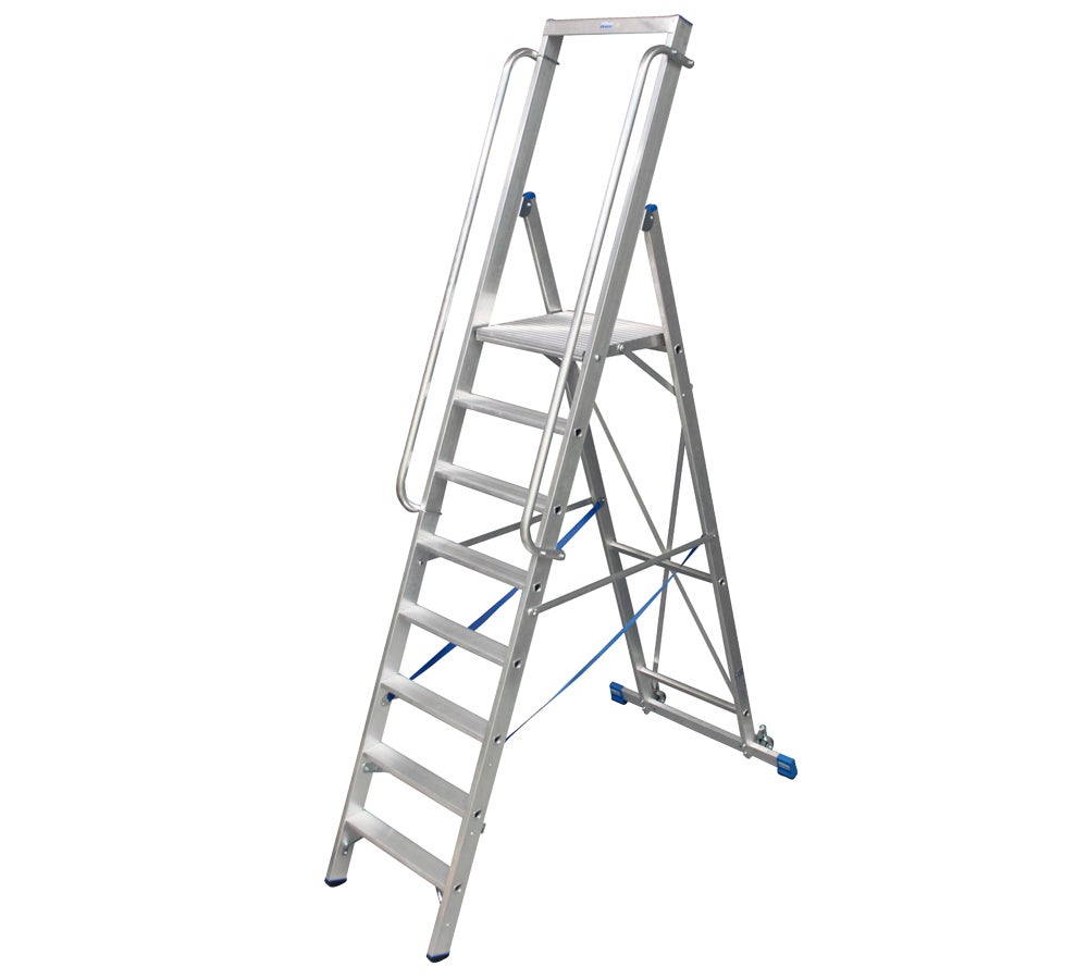 KRAUSE Stufen-Stehleiter mit großer Standplattform