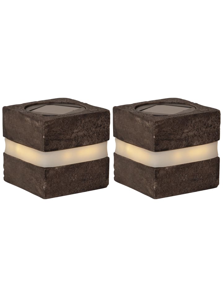 STAR Trading Solar Dekoration Stonecube, Würfel günstig kaufen onesize