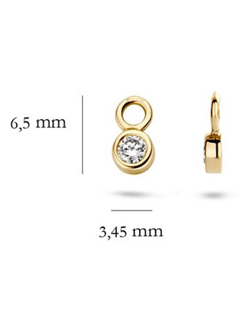 Orecchini Blush in oro giallo 14 carati con zirconi cubici 9058YZI